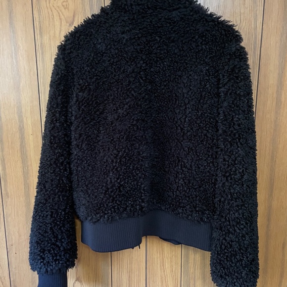 Zara Black Teddy Coat - Picture 3 of 3